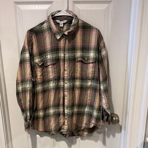 Old Navy Multicolor Plaid Boyfriend Shirt